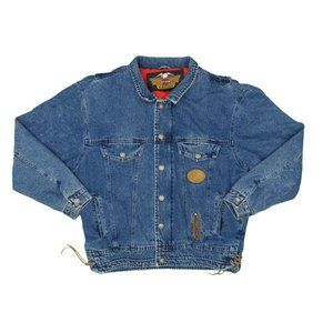 90s Vintage Harley Davidson Motorcycle Jean Jacket